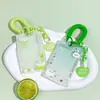 Funda de tarjeta tipo sandalia de verano transparente para tarjeta de estudiante, tarjeta de campus, bolsa para tarjeta de comida, pequeña y fresca, funda protectora para tarjeta de autobús, al por mayor, para colgar en el cuello