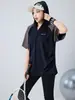 Conjunto Esportivo de Corrida, Fitness e Yoga com Capuz e Manga Curta para Mulheres Plus Size, Esconde a Barriga, Emagrecimento, Caimento Solto