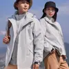 Chaqueta Tres en Uno para Otoño e Invierno, Chaqueta de Bloques de Color para Hombres y Mujeres, Chaqueta de Montañismo Impermeable y Repelente al Agua con Logotipo Estampado