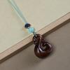 Colgante de madera maciza de sándalo con forma de cisne pequeño, ideal para hacer tú mismo, para teléfono móvil o coche, accesorios creativos para hombres y mujeres.