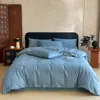 Conjunto de quatro peças 100% algodão escovado, impressão reativa de alta contagem de fios, amigável à pele para dormir nu, roupa de cama para outono e inverno