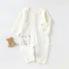Ropa de Bebé Primavera Verano Mameluco Traje Ligero de Aire Acondicionado para Bebé Traje para Gatear en Casa Traje Ha Pijamas Transpirables de Manga Larga