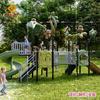 Nueva resbaladilla combinada grande para exteriores para niños serie bosque de jardín de infantes resbaladilla equipo de juego de doctor pequeño para exteriores