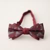 Fábrica en stock al por mayor corbata de moño jacquard a cuadros de doble raya de color para hombre novio padrino banquete marea transfronteriza