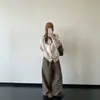 Cárdigan de punto casual liso, retro, de corte holgado y sin esfuerzo chic para mujer, un nuevo estilo otoño/invierno, perfecto para figuras petite, con un aire preppy de universidad