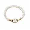 Pulseira de Pérola Oval Nariz de Porco com Zircônia Estilo Francês, Sensação de Luxo Leve e de Alta Qualidade, Temperamento Elegante Retrô, Acessório de Mão Versátil