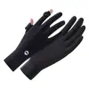 Nuevos Guantes de Protección Solar para Mujer Seda de Hielo Ciclismo Delgados Antideslizantes Transpirables Exposición Anti-UV Dedos Guantes de Conducción de Verano