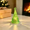 Árbol de Navidad Brillante Luz de Noche Navideña Adorno de Atmósfera para Fiesta Navideña Regalo de Navidad para Niños Adorno de Escritorio