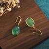 Pendientes de ágata natural 2022, estilo chino, pendientes de temperamento de moda nacional simple, pendientes de calcedonia de alto sentido, primavera