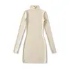 Ap25661-25 Novo Estilo Outono Europeu e Americano Sexy Sexy Elástico Justo ao Corpo Gola Alta Manga Longa Vestido