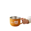 Taza para niños con interior de acero inoxidable 304, carcasa de PP antibacteriana, asa única, resistente a la corrosión, fácil de limpiar, vaso de agua para uso doméstico para beber a diario