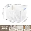 Cesta de almacenamiento de plástico para uso doméstico, caja de almacenamiento de escritorio, cesta de almacenamiento para artículos varios de cocina, caja de bocadillos y juguetes para jardín de infantes