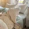 Novo Conjunto de Roupa de Cama Macio e Fofo de Algodão de Quatro Peças 2026, Conjunto de Roupa de Cama Artístico Fresco e Fofo para Estudantes de Três Peças