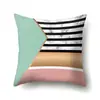 Estilo Nórdico Almohada Estilo Ins Funda de Almohada de Poliéster Decoración de Coche Impresión para el Hogar Funda de Almohada Lumbar para Coche QTH15