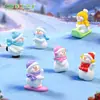 Miniaturas de bonecos de neve de inverno, adoráveis decorações de paisagem nevada, enfeites DIY para cenas de neve, acessórios para pendurar e pequenas peças decorativas
