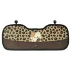 Cojín de Asiento de Coche de Dibujos Animados, Engrosado para Calidez Invernal, Funda de Asiento de Coche de Lujo con Estampado de Leopardo para Ventas Transfronterizas