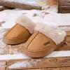 Suministro Exclusivo Transfronterizo de Pantuflas de Algodón para Mujer, Otoño e Invierno, Calientes para Interiores, Felpa Gruesa, Suela Gruesa, Pantuflas de Algodón para Parejas para Hombre en Invierno