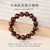 Pulsera de Cuentas de Ojo de Tigre Rojo Rayo Natural, Pulsera de Cuentas Redondas de Piedra Ojo de Tigre Sudafricano, Piedra Ojo de Gato Joyería de Cristal DIY al por Mayor