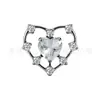 Jiangtai F136 Joyería de Aleación de Titanio Forma de Corazón Incrustada de Piedra Clavo para Cartílago de la Oreja Cuerpo de Aleación de Titanio G23 Joyería para Piercing en la Oreja Clavo para la Oreja