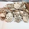 Accesorios Hechos a Mano DIY Búho Piezas de Madera Cortadas con Láser Mixtas Materiales para Collage Infantil Manualidades Decorativas Colgantes