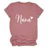 Sitio Independiente Europeo y Americano de Ebay Camiseta Casual Versátil Simple para Mujer Nana Corazón Cuello Redondo Manga Corta Capa Base Comercio Exterior