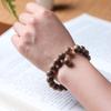 Pulsera Rosario de Cuentas de Madera de Ailwood Chino Natural Chapada en Plata y Oro de una Sola Vuelta con Cuentas Redondas para Hombre y Mujer Cuentas Antiguas Mori