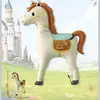 Novo Balão Grande de Filme de Alumínio em Forma de Cavalo Pêntio Animal de Desenho Animado Balão de Alumínio Festa de Aniversário Decoração de Festa Anual