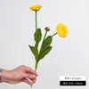 Flores artificiales amarillas de alta calidad, caléndulas, flores decorativas de colores primaverales para salones de bodas, fabricante de accesorios para paisajismo exterior
