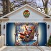 24 nuevos carteles de tela para puerta de garaje navideña transfronteriza con Papá Noel para decoración de fiestas al aire libre, tela colgante