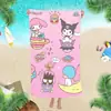Toalhas de Praia Série Sanrio de Comércio Exterior, Toalhas de Banho Estampadas com Desenhos Animados, Toalhas Absorventes e de Secagem Rápida, Direto do Fabricante