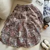 Toma real: Falda vintage de leopardo marrón de cintura alta estilo "hot girl", chic de primavera para mujer, que reduce la edad, adelgaza y es voluminosa