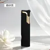 Isqueiro Metálico Portátil Longo Criativo com Logotipo a Laser, Recarregável e à Prova de Vento, Novo Modelo Popular