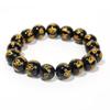 Obsidiana Cuentas de Mantra de Seis Caracteres Cuentas de Cristal Proverbios de Seis Caracteres Bronceados Distribución de Accesorios de Joyería DIY Semiterminados
