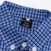 Fabricante Directo Camisa de Cuadros Bordada Estilo Retro Americano Camisa Azul Perezosa de Manga Larga Versátil Talla Grande Holgada Cuadros