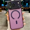 Capa Magnética Fosca Apple 17 Adequada para Iphone16Promax com Película Protetora de Lente Case Dois em Um