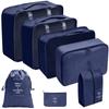 Set de Bolsas de Almacenamiento para Viaje, Set de 11 Piezas para Viajes de Negocios, Bolsas de Almacenamiento con Cordón para Ropa, Bolsas de Almacenamiento Plegables de Malla para Maquillaje y Artículos de Tocador