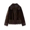 ZA Ropa de Mujer de Comercio Exterior Transfronterizo Europa AliExpress Más Vendido Moda Otoño Invierno 2026 Chaqueta Abrigo Patchwork de Piel