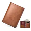 Carteira Porta-Passaporte de Couro PU Atacado Bolsa de Armazenamento Masculina Porta-Cartão Estampado Clipe para Passaporte Clipe Porta-Cartão Porta-Documentos de Viagem