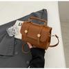 Bolso Cruzado de Moda de Alta Gama Nuevo 2024, Bolso para Mujer de Estilo Universitario Británico Retro, Versátil Bolso Cuadrado Pequeño de Mano, Trendy