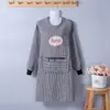 Delantal de Algodón para el Hogar de Manga Larga, Overol Transpirable a Prueba de Aceite para Cocina, Ropa de Trabajo Moderna Estilo Coreano para Adultos, Mujeres y Hombres