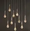 Novo Modelo 2024 Salão de Casamento Arte em Ferro Cristal Prata Acrílico Lustre Casamento Hotel Palco Teto Luminária Decorativa