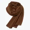 Venta Directa de Fábrica Shawl Versátil de Alta Calidad de Color Sólido Malayo Indonesio Bufanda de Chifón Perlado Pañuelo para la Cabeza Bufanda Transpirable