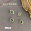 Serie Buccellati Accesorios para Uñas Lujo Ligero Circonia Trébol de Cuatro Hojas de la Suerte Incrustado de Diamantes Decoración Tridimensional para Uñas Diamante al por Mayor