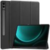 Aplicável à Samsung Samsung S9FE Plus capa protetora para tablet com suporte capa de TPU tripla com compartimento para caneta
