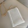 Bolsa para Teléfono Estilo Coreano con Cuello Halter, Bolso Cruzado Hueco de Moda para Mujer, Bolso de Hombro Versátil, Portátil