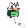 Nuevo Set de Tarjetas con Patrón Divertido y Creativo de Acrílico con Purpurina de Dibujos Animados de Amazon Insignia Clip de Insignia Telescópico con Hebilla de Fácil Extracción