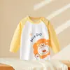 Roupa Base para Bebê Algodão Puro Manga Longa para Bebês Uso Primavera e Outono Pijama Infantil Roupa Íntima de Menina Peça Única Superior de Menino