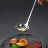 Colher de Panela Quente para Sopa Doméstica de Aço Inoxidável 304 com Cabo Longo, Colher Escumadeira, Concha de Sopa, Colher de Hotel, Colher com Logo