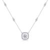 Collar Colgante de Cadena Larga Estilo Coreano En Stock Versátil Transfronterizo Simple Moda Plata S925 Moissanita Estilo Yis Verano para Mujeres