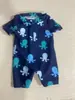 Traje de baño estampado de dibujos animados para niños y niñas de 70-80-90-100-110-120-130